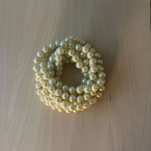Long Pearl Necklace Multi Stack